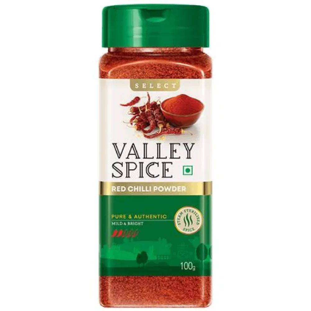 Valley Spice Select - Red Chilli Powder-Menasina Pudi, 100 g Pet Bottle-1.webp